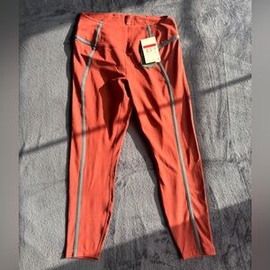 Nike One Women's High-Waisted 7/8 Leggings Dark Red Size L Large